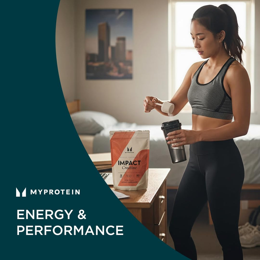 Myprotein Dairy-free label highlights vegan-friendly creatine formula.