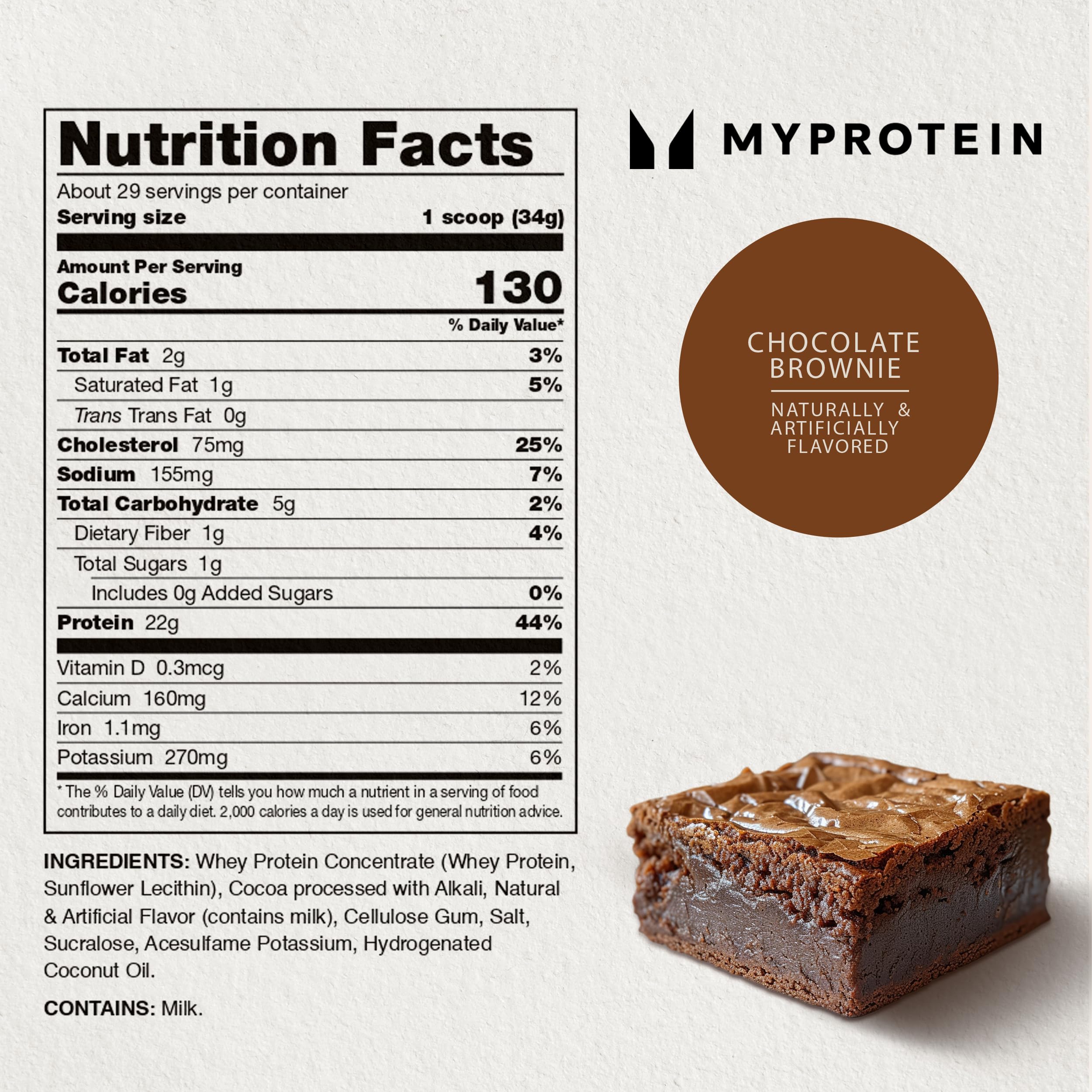 Myprotein Impact Whey Chocolate Brownie serving spoon for easy prep and flavor boost