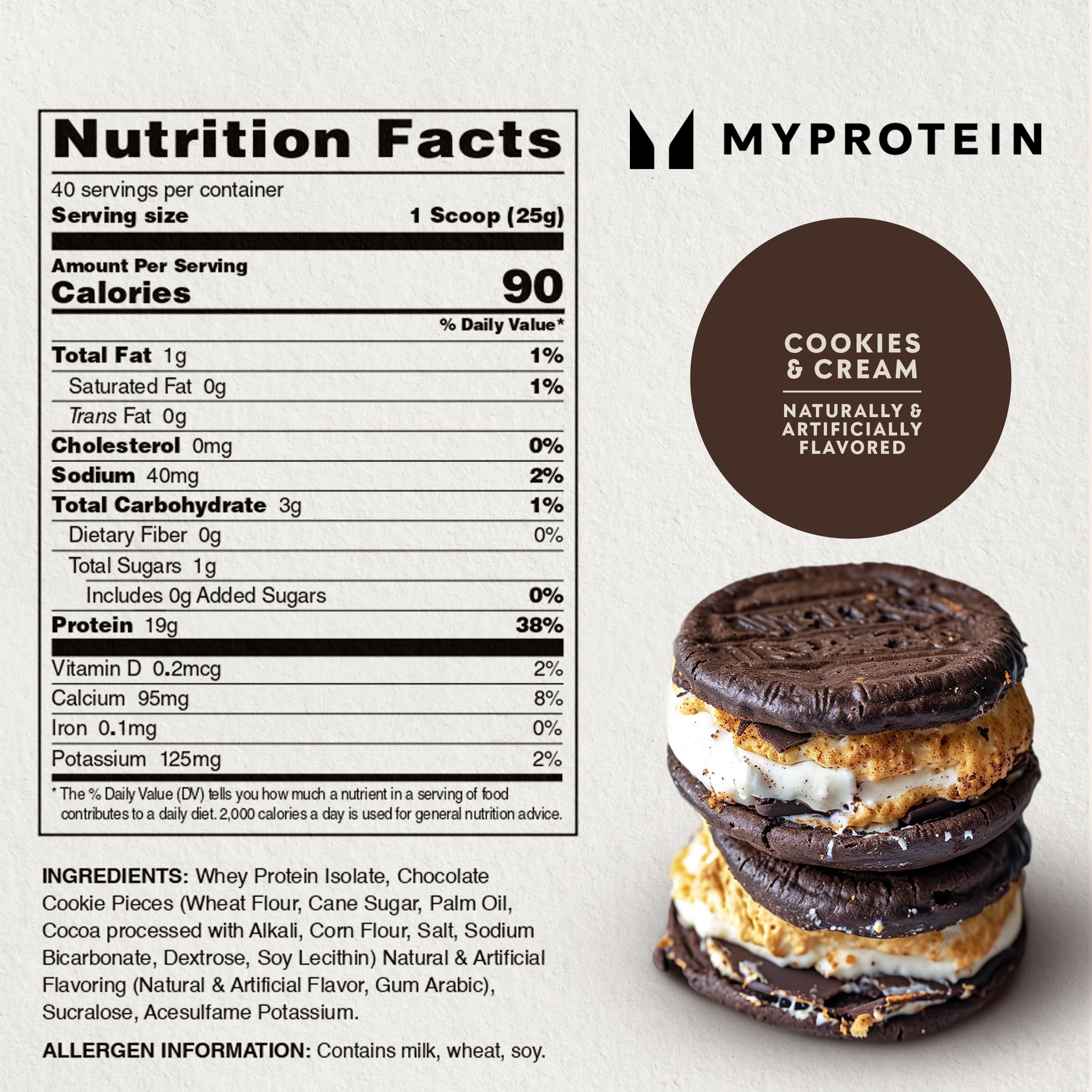 Tub with 40 servings highlights value and long-term use.