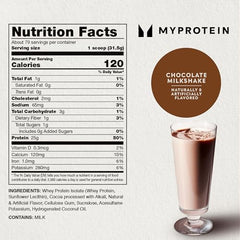 Myprotein Impact Whey Isolate nutrition panel shows 3.5g glutamine and 6g BCAA