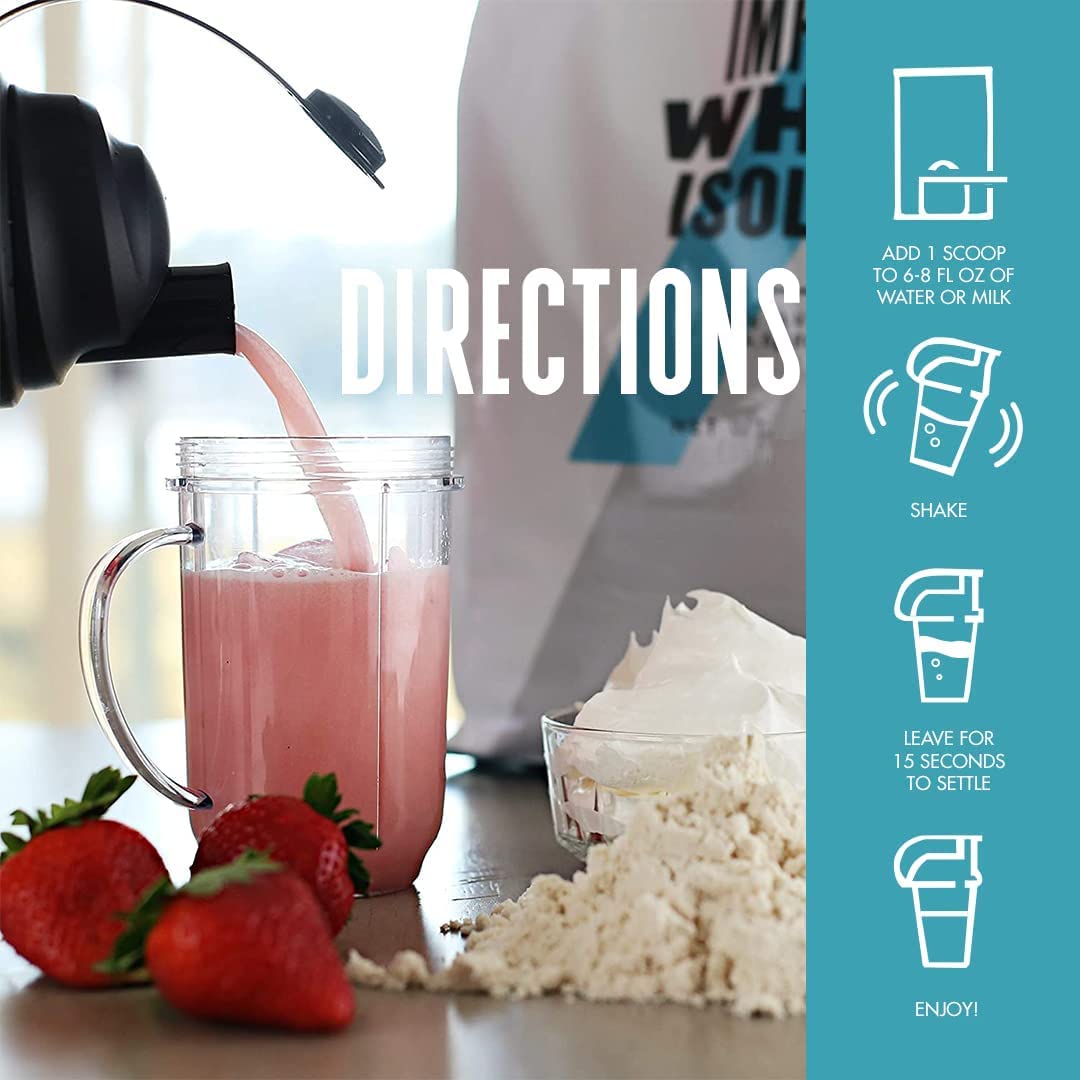 Myprotein Impact Whey Isolate Strawberry scoop for precise portion control