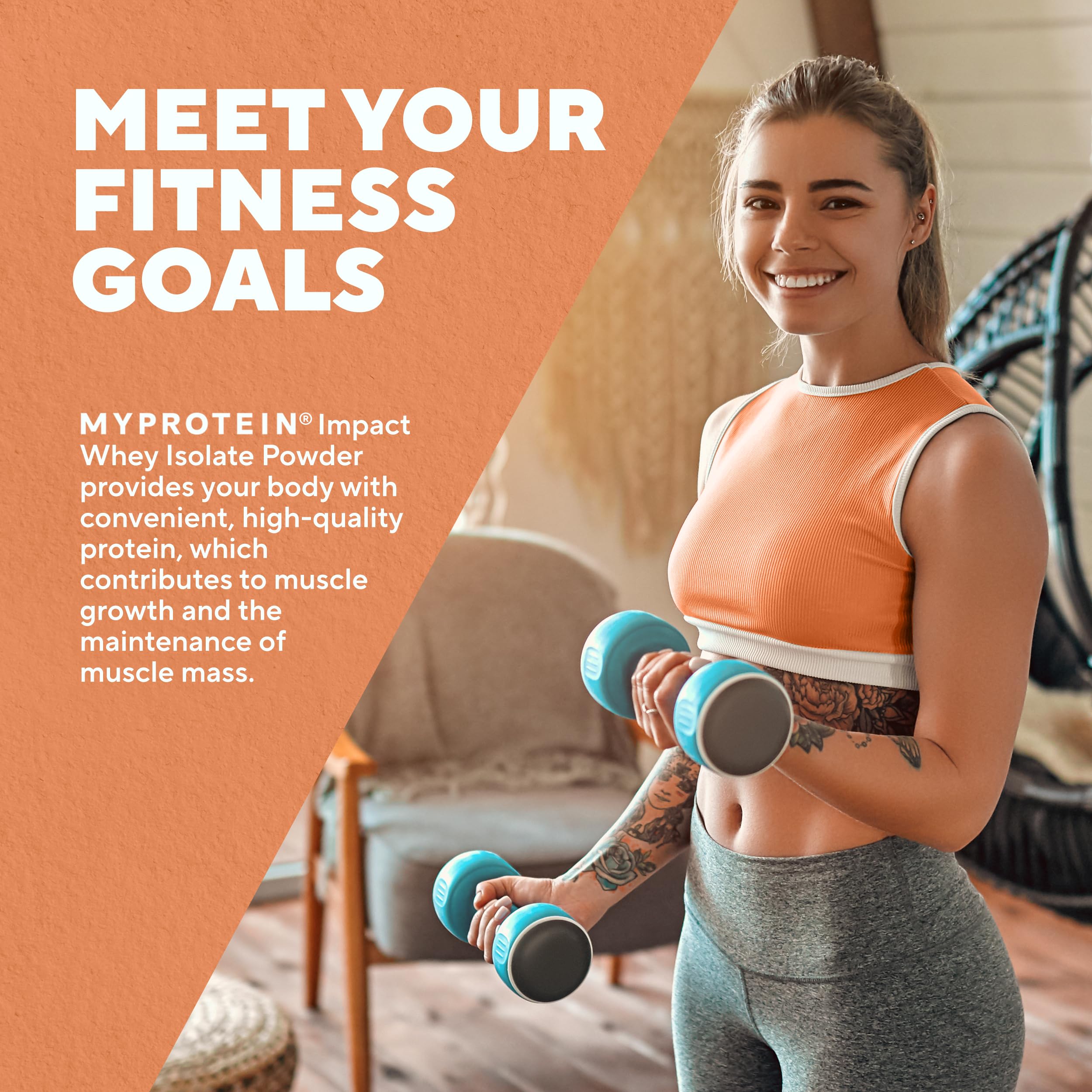 Serving scoop resting on Myprotein tub lid for immediate use