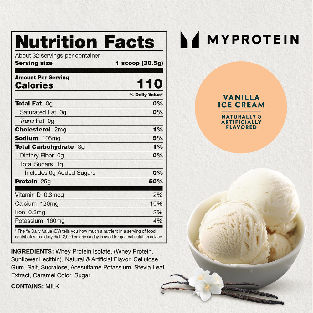 Post-workout smoothie idea featuring Myprotein Impact Whey Isolate Vanilla