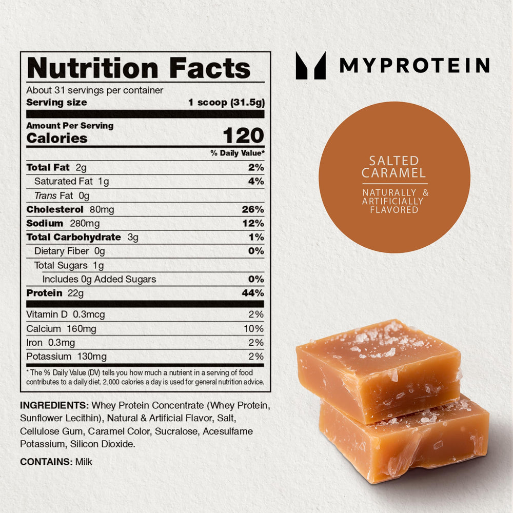 Myprotein Impact Whey Salted Caramel pancakes topped with a protein drizzle