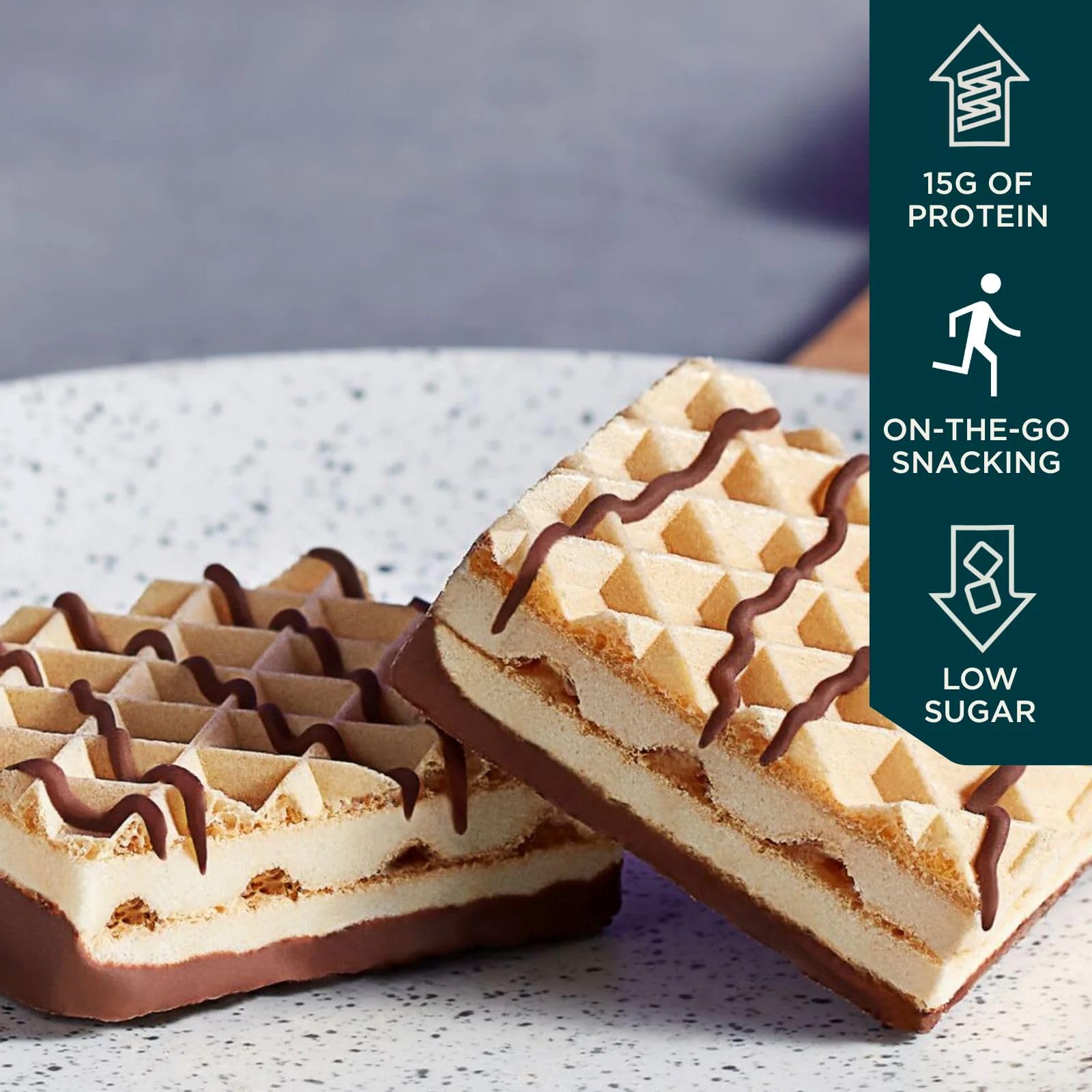 Myprotein On-the-go snack Vanilla Wafers supports quick protein between workouts.