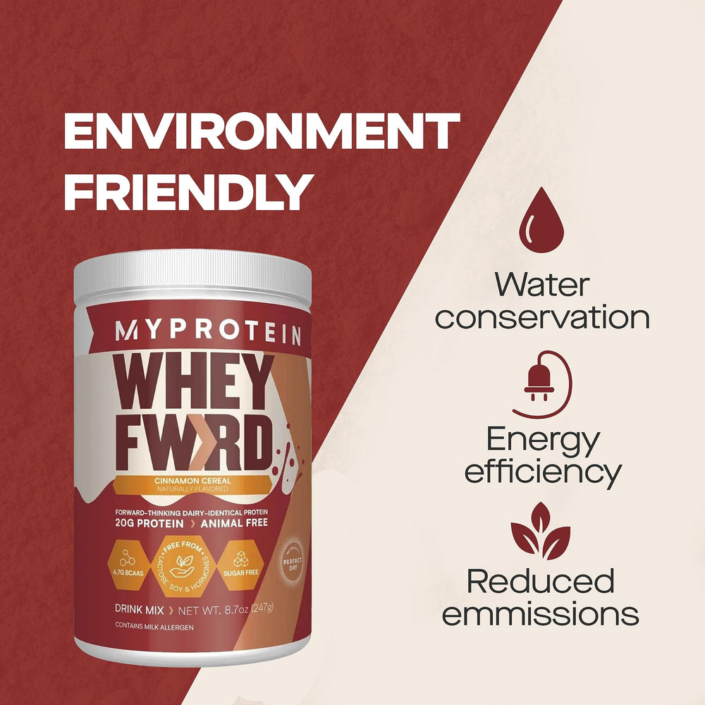 Bottle showcases eco-friendly, animal-free protein for sustainable daily fueling