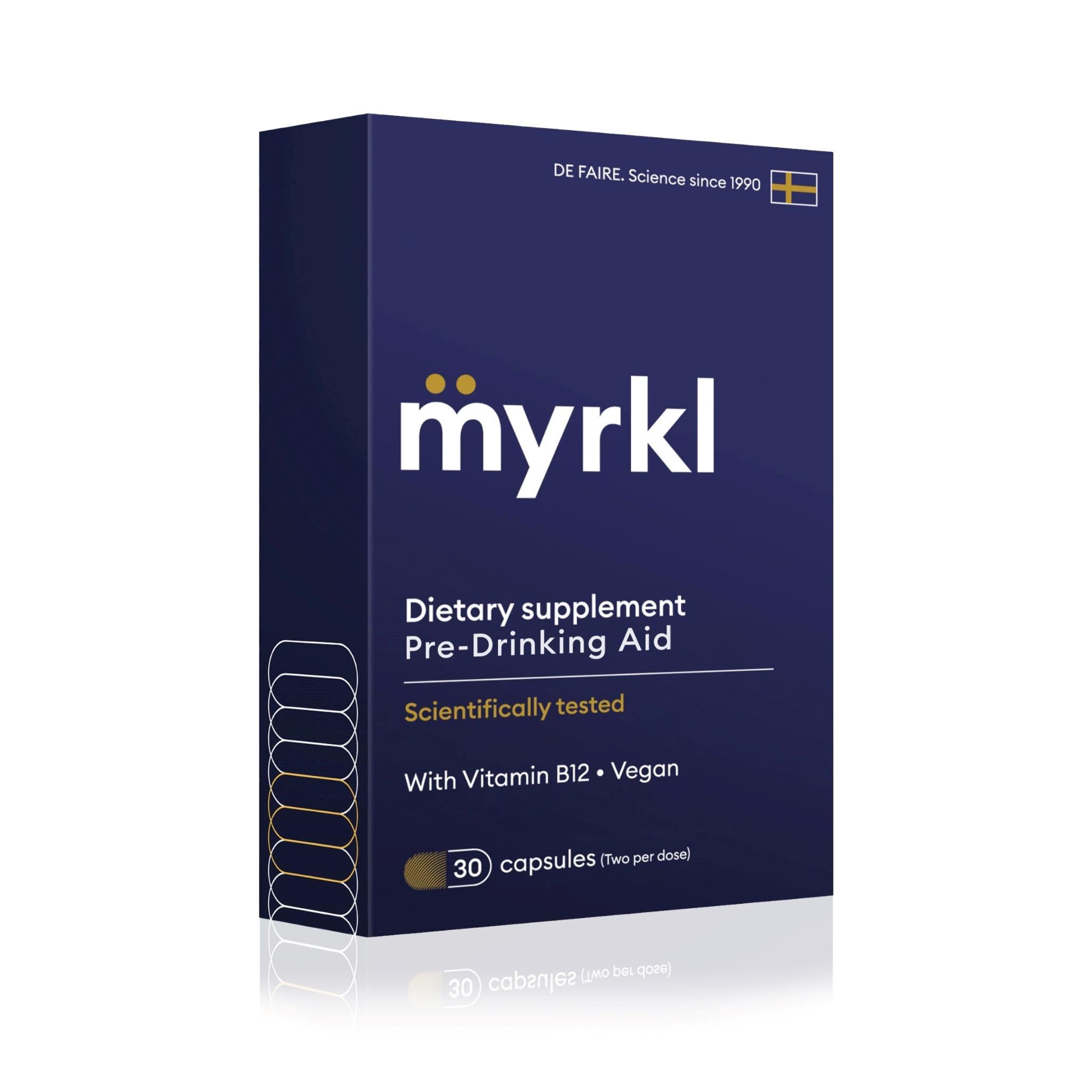 Myrkl bottle and capsules for on-the-go liver support and morning energy.