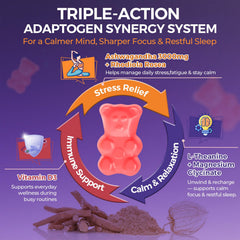 Myrtaverde multi‑adaptogen bottle with magnesium, Rhodiola, L-Theanine and D3