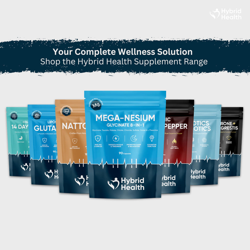 Mystic Nature Cayenne capsules pour-spill illustrating convenient capsule form for on-the-go.