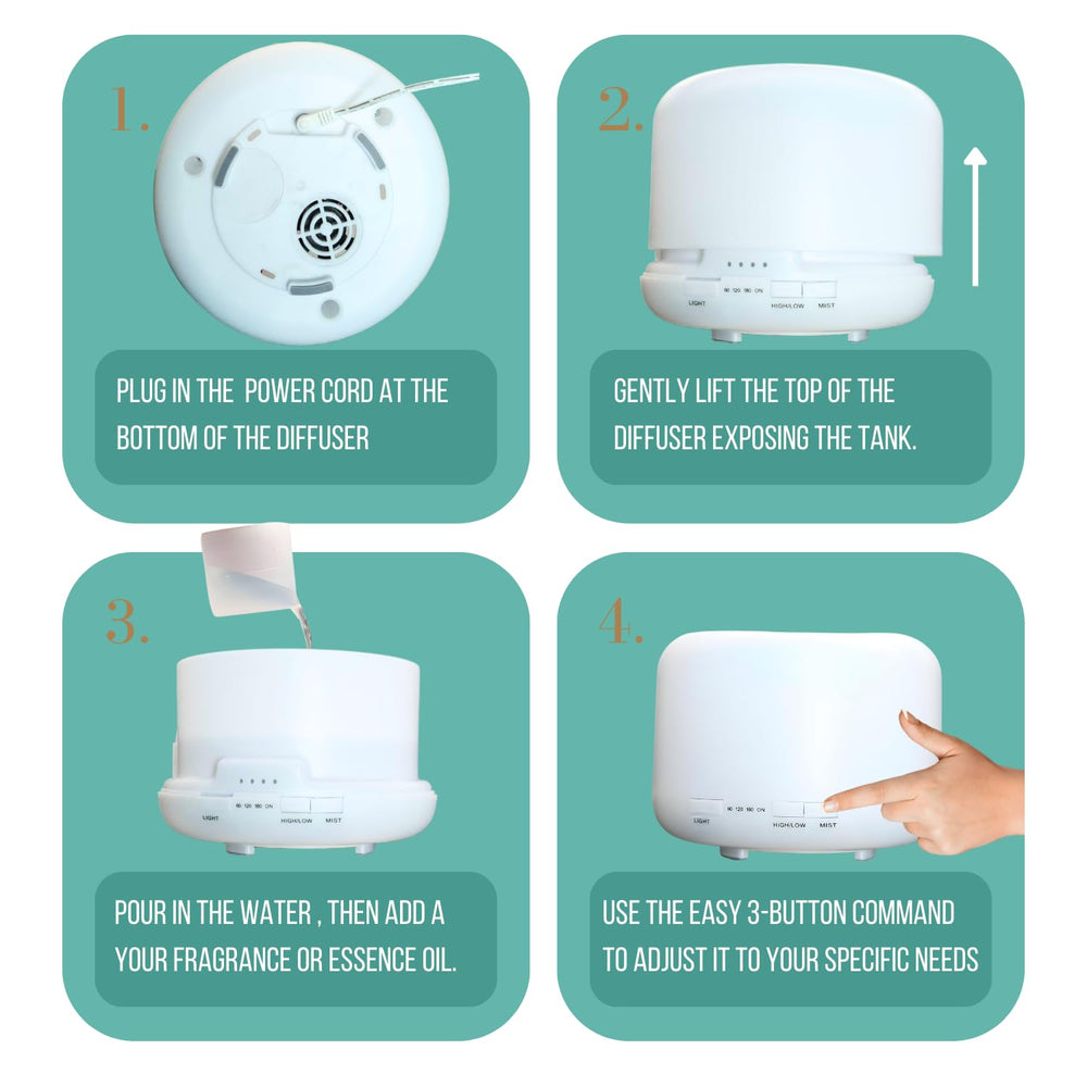 Mystic Romance diffuser features auto-off when water runs out for safety