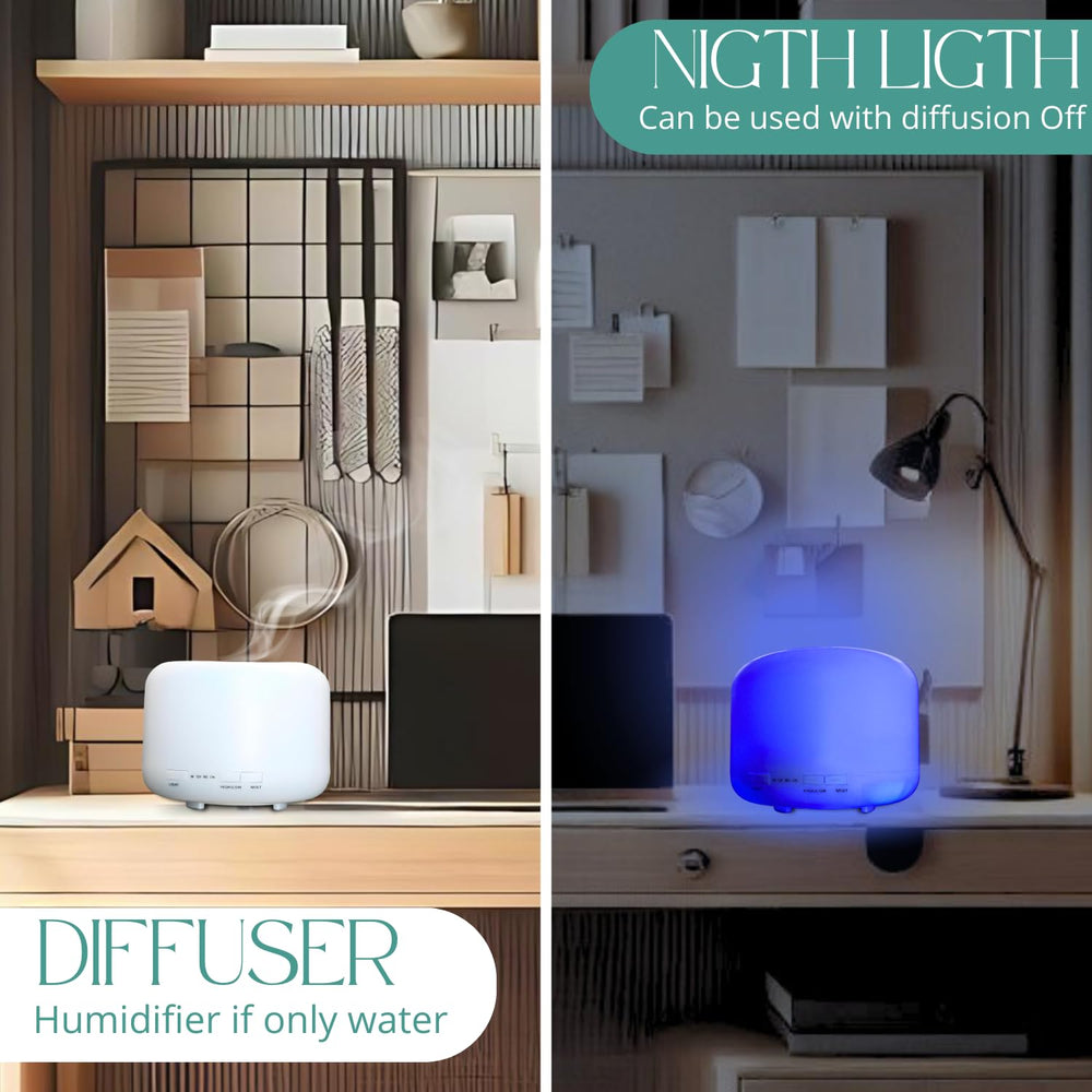 Mystic Romance diffuser includes a night light for ambient glow