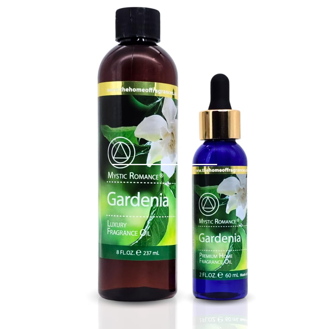 Mystic Romance Gardenia 8oz bottle for home fragrance diffusion