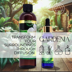 Mystic Romance Gardenia fragrance liquid closeup with rich color