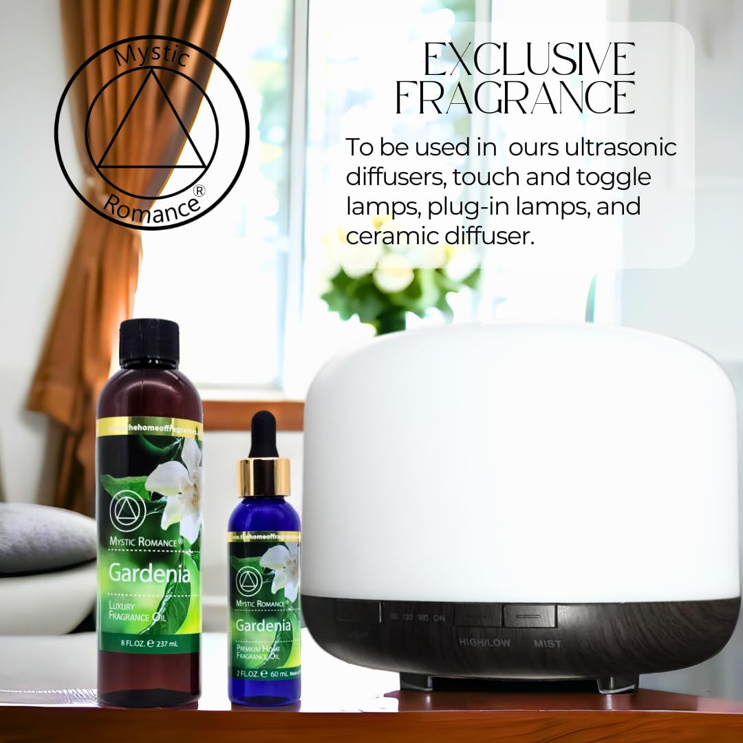 Mystic Romance Gardenia oil pour demonstrates easy diffusion control