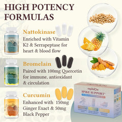 Mystidow Spike Support Trio label closeup highlighting 8000 FU nattokinase per serving.