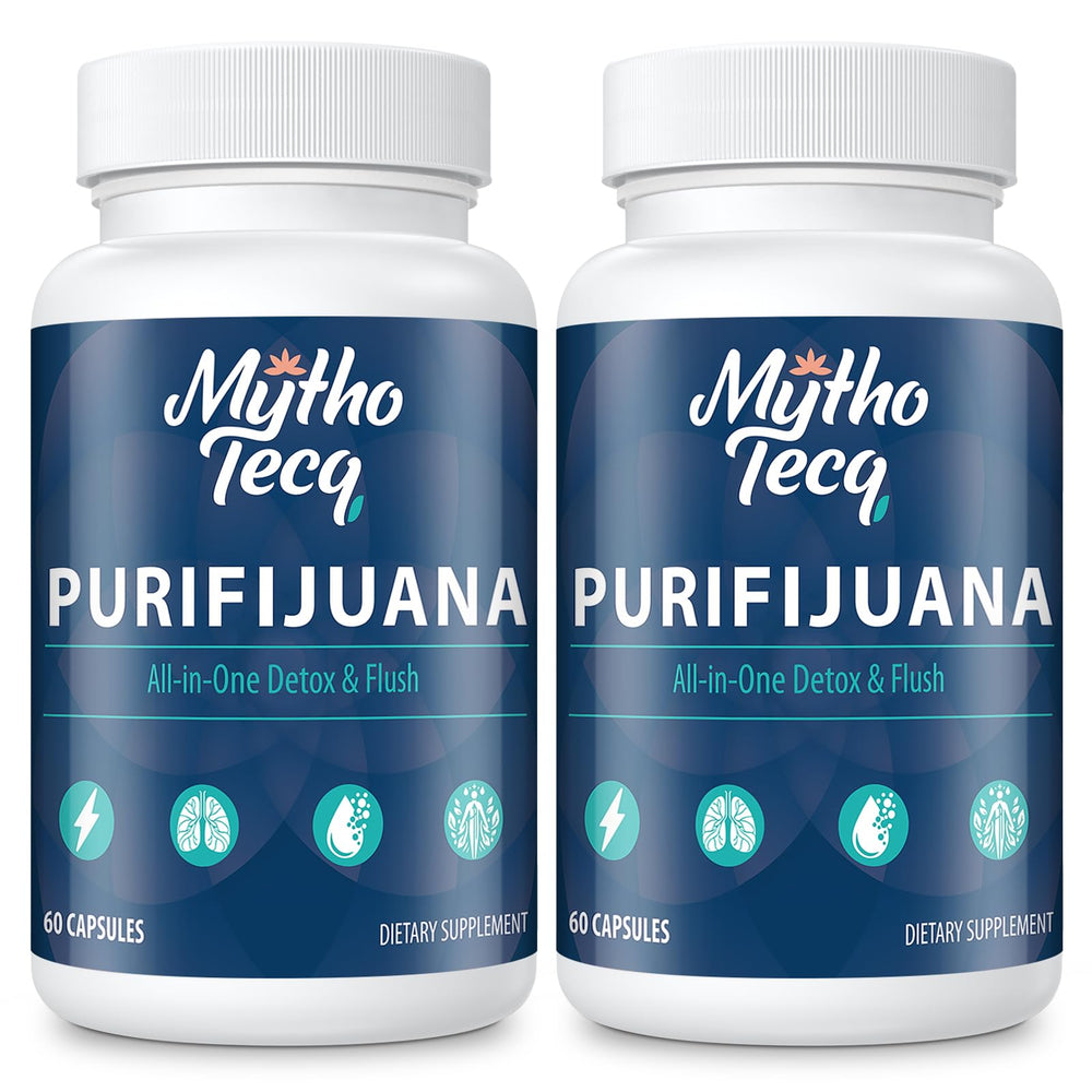 MythoTecq 90,000MG detox capsules close-up for convenient daily cleanse support.