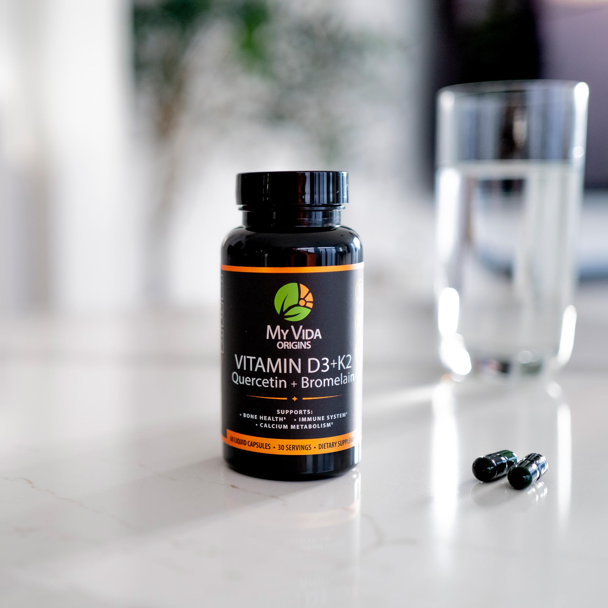Vitamin blend supports immune balance and heart-bone synergy.