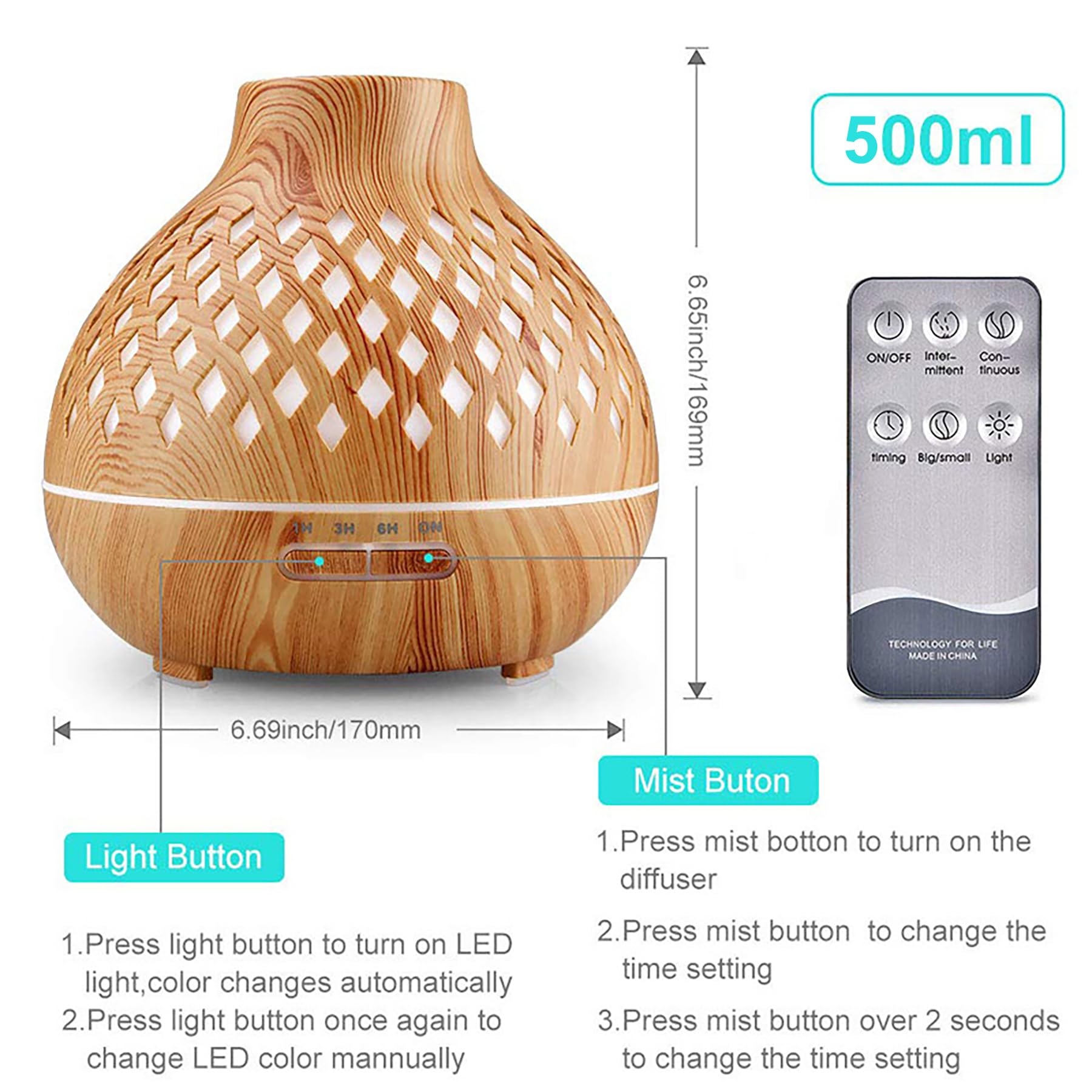 Mzooli diffuser remote works up to a comfortable distance