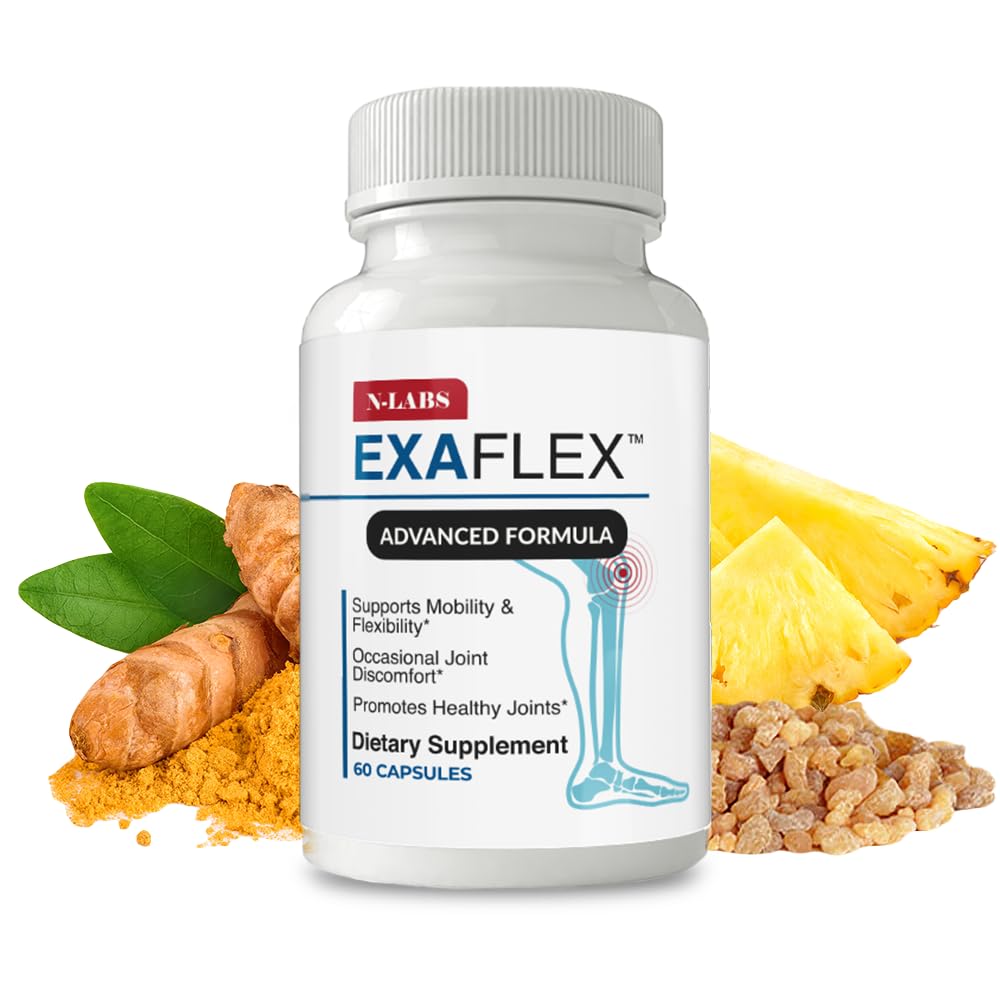N-Labs ExaFlex bottle front view promoting joint support and daily mobility