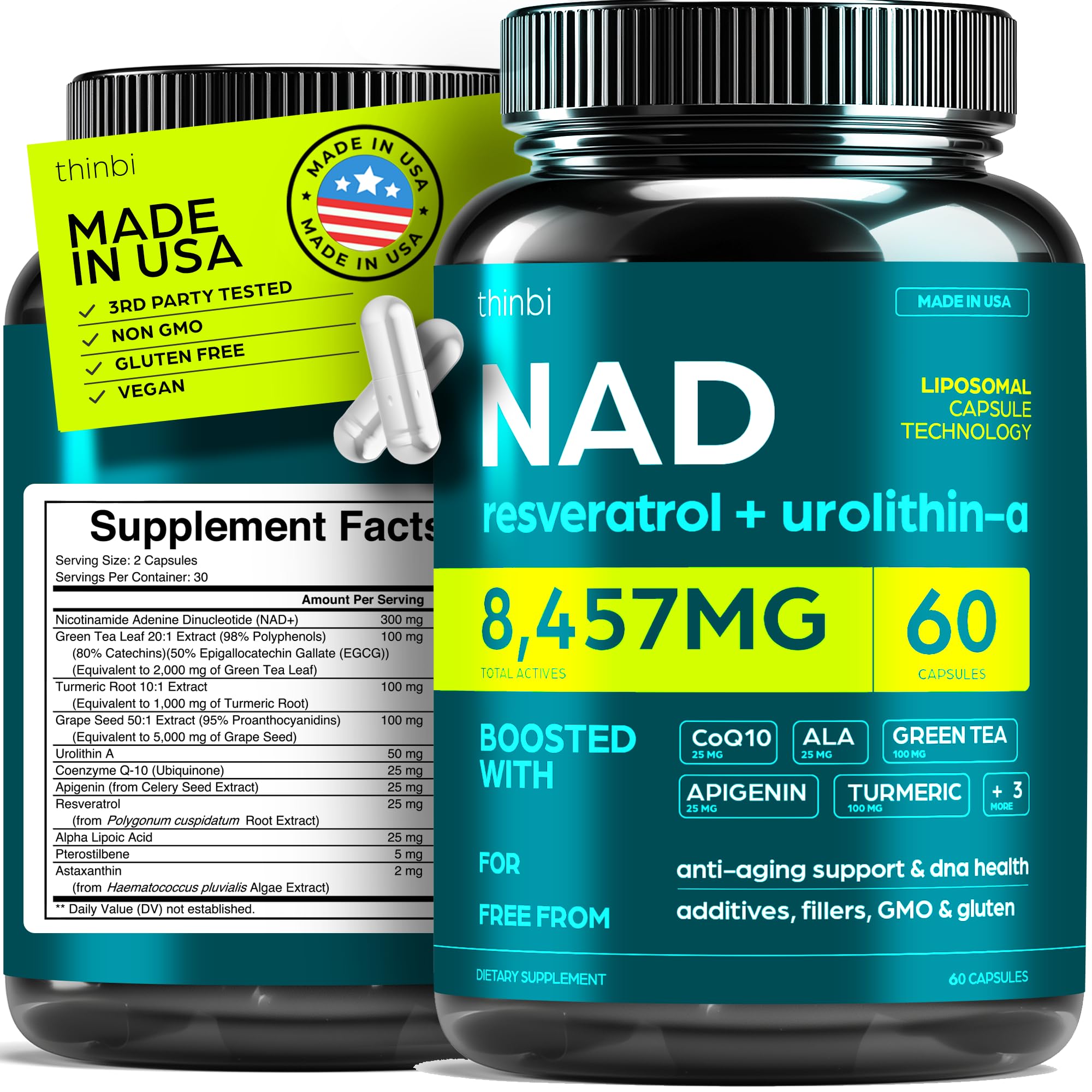 NAD Supplement extra-strength bottle presents daily energy support option.