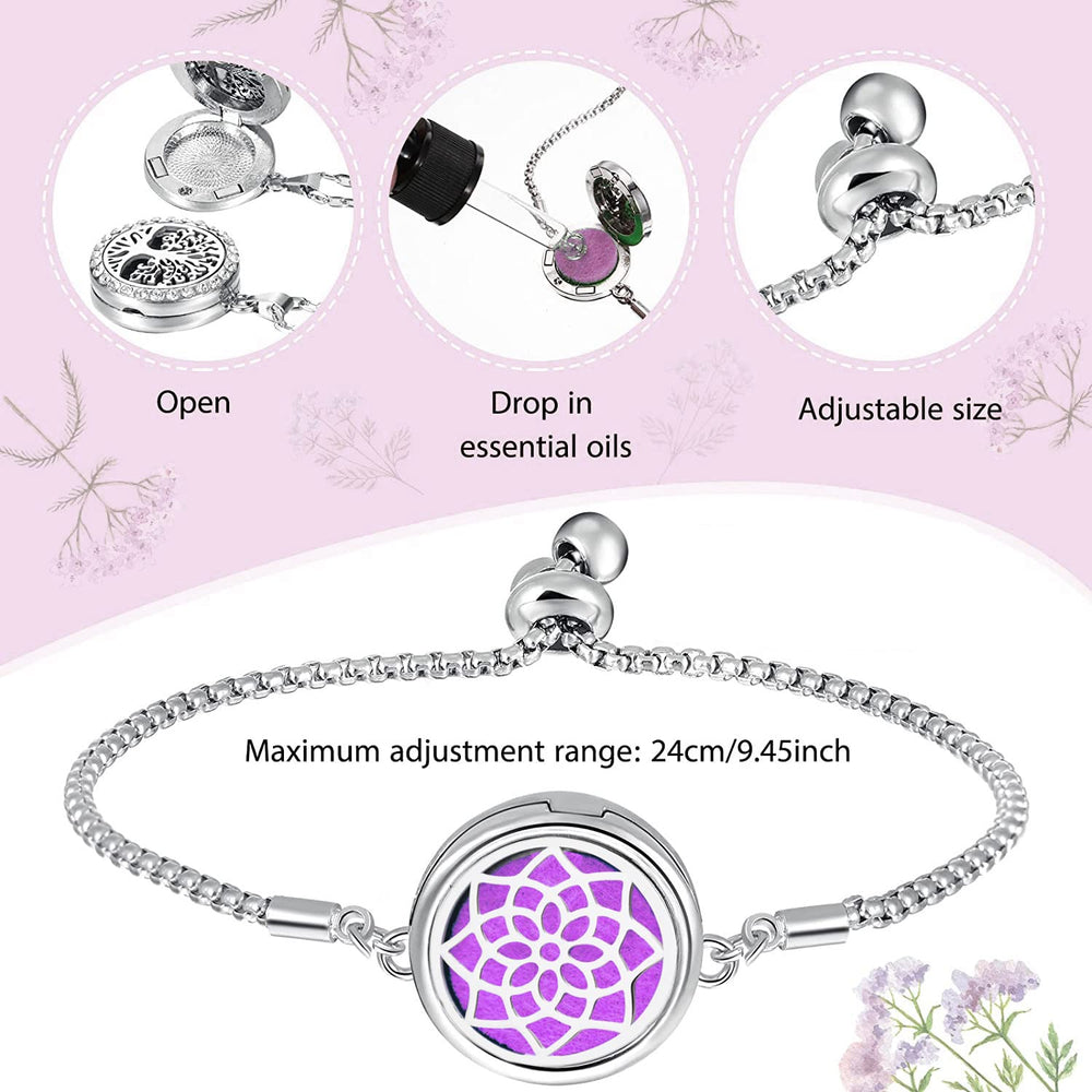Nadiho diffuser bracelet adjustable chain demonstrates easy one-person wear