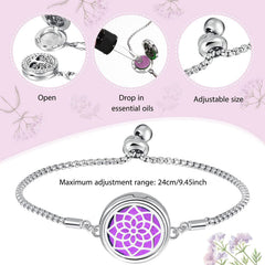 Nadiho diffuser bracelet adjustable chain demonstrates easy one-person wear