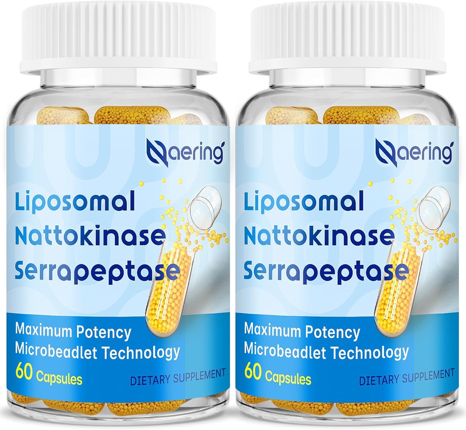 Naering liposomal nattokinase bottle front for circulation support