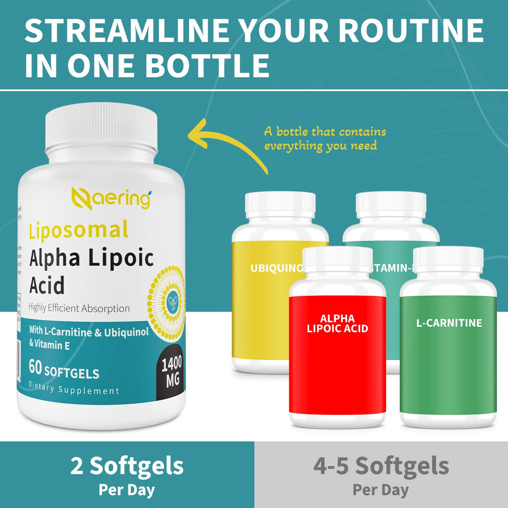 Naering Liposomal Alpha Lipoic Acid packaging box ready for daily antioxidant regimen