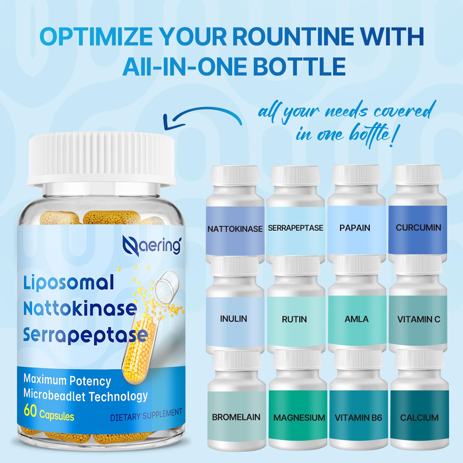 Naering serrapeptase capsules reveal enzyme potency for wellness