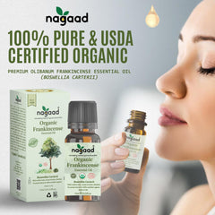 Nagaad Frankincense oil drops ready for dilution in carrier oil.