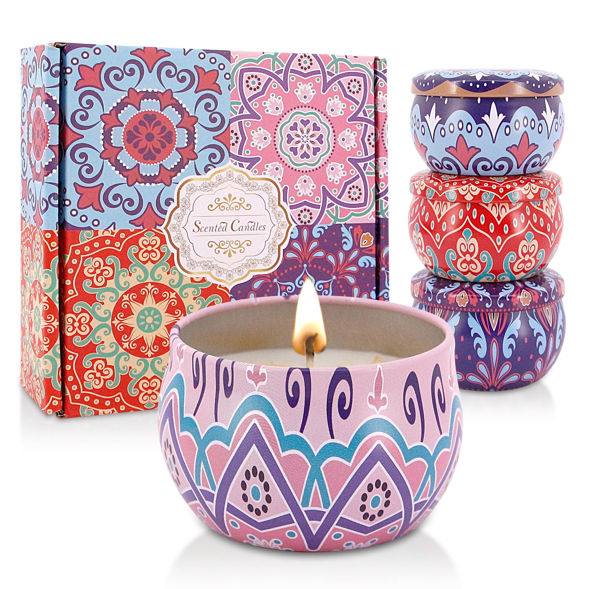 Naimo vanilla scented candle tin for warm evenings and long-lasting fragrance.