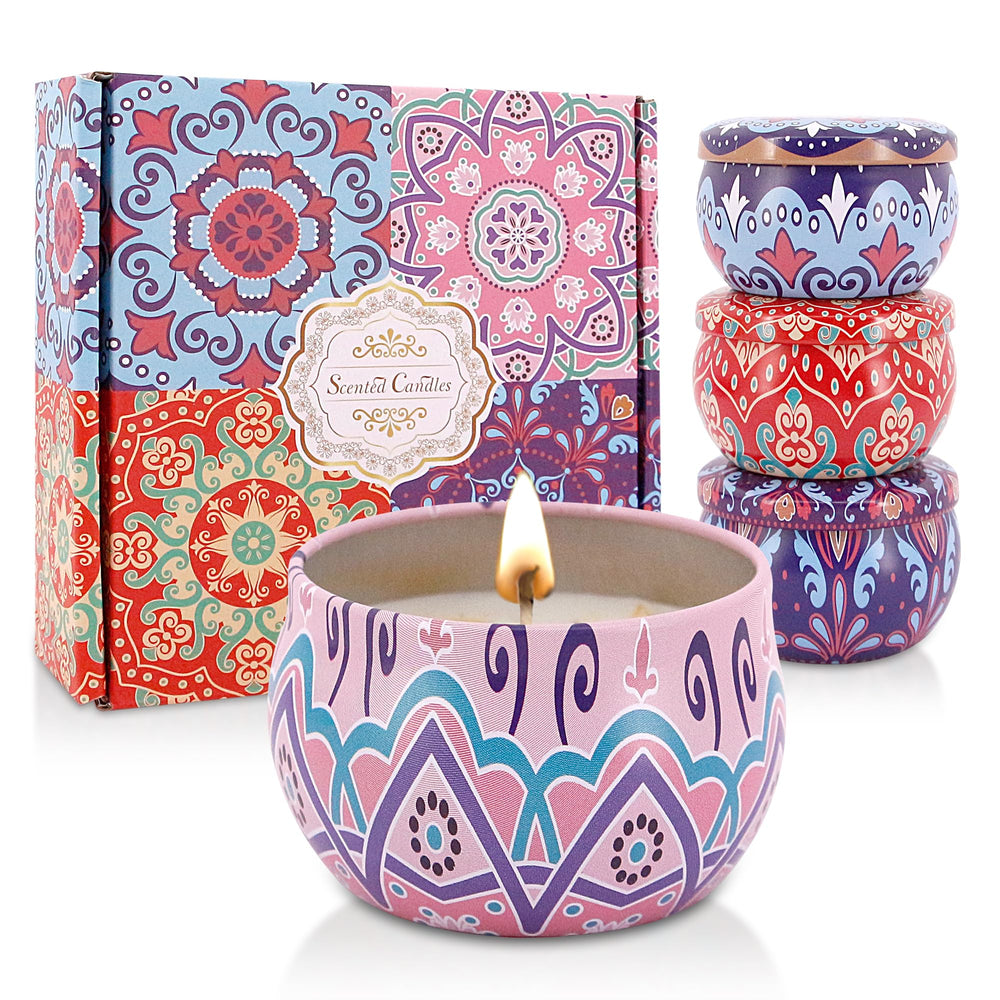 Naimo vanilla scented candle tin for warm evenings and long-lasting fragrance.