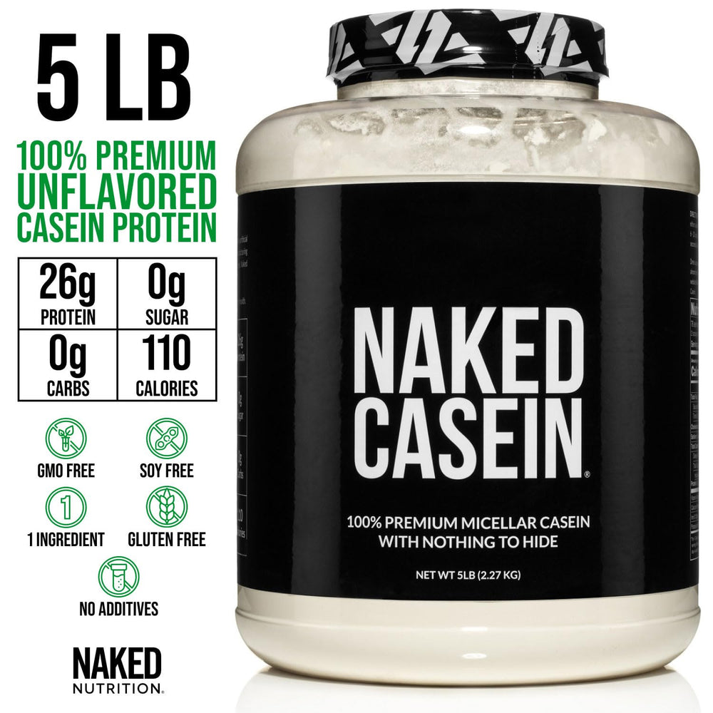 NAKED Casein label highlights US farms and pure micellar protein