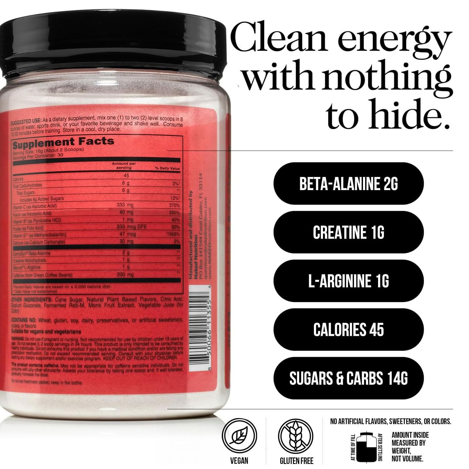 NAKED Cherry Lime Energy mixed with water before training.
