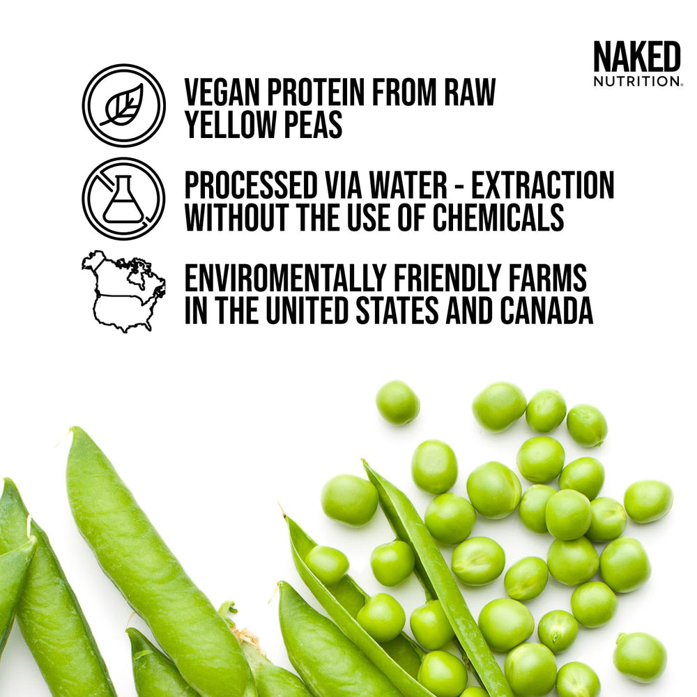Scoop pouring NAKED Chocolate Pea Protein into a shake showcasing mixability