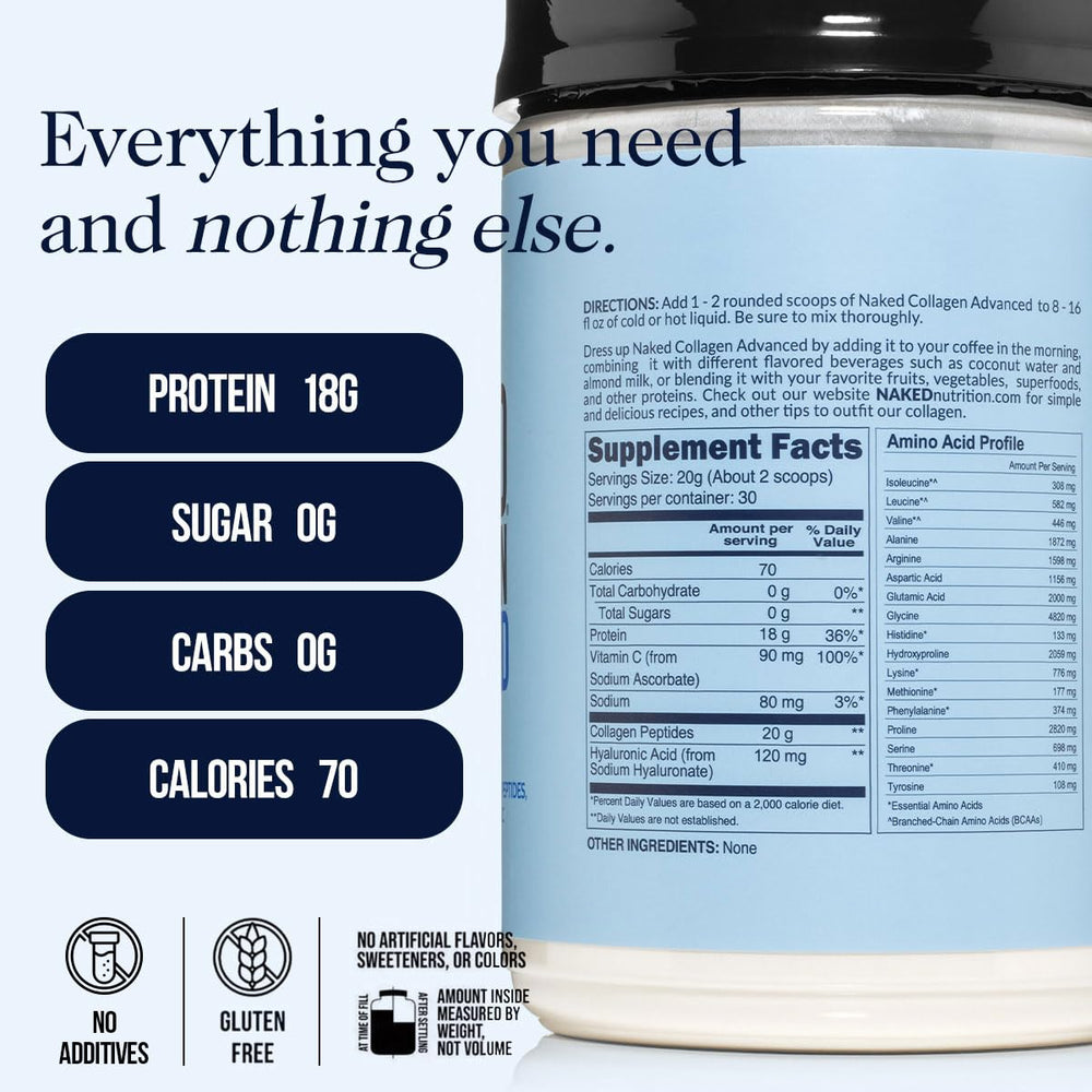 NAKED Collagen Advanced third-party testing seal ensures product purity.