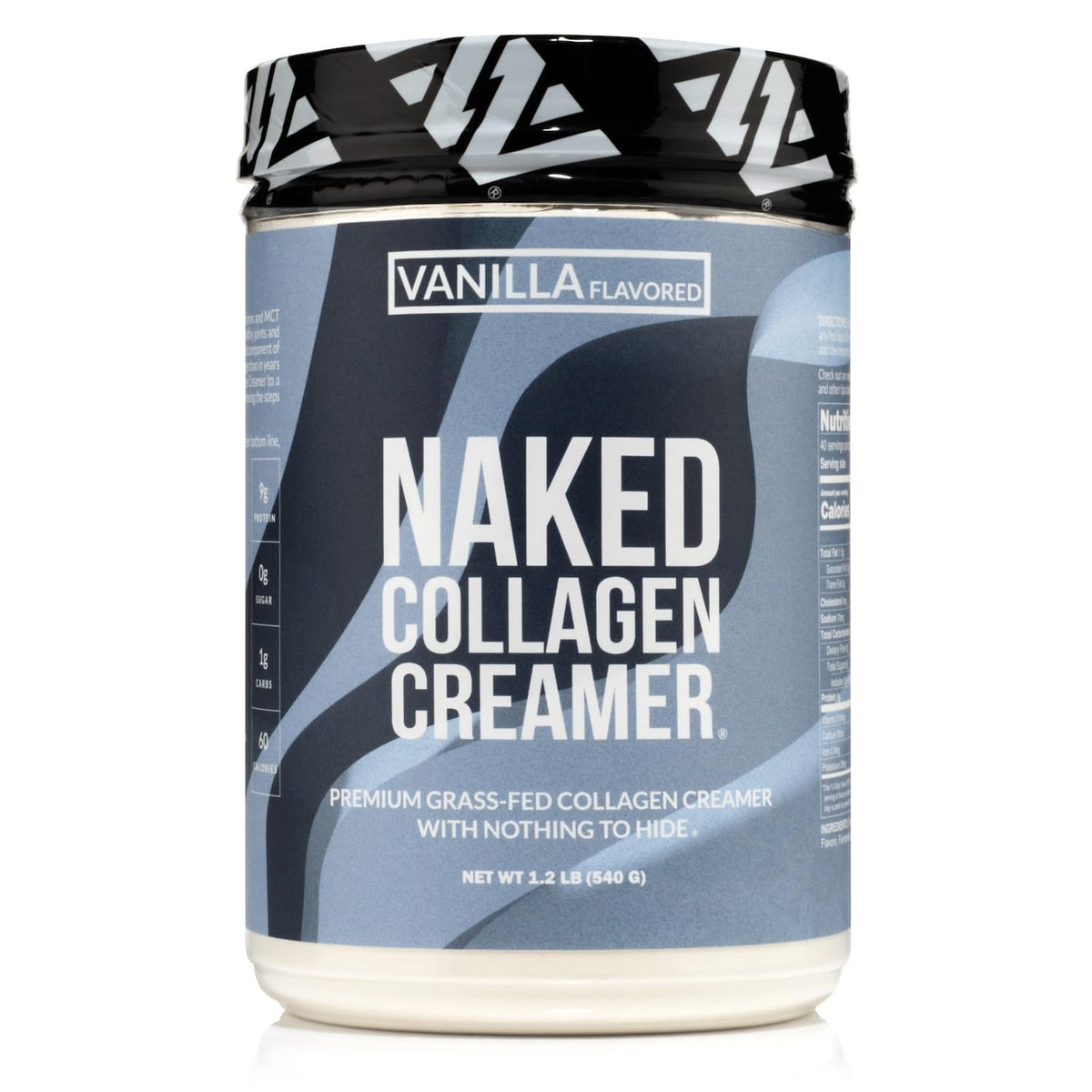 NAKED Collagen Coffee Creamer vanilla bottle on a kitchen counter for daily coffee rituals