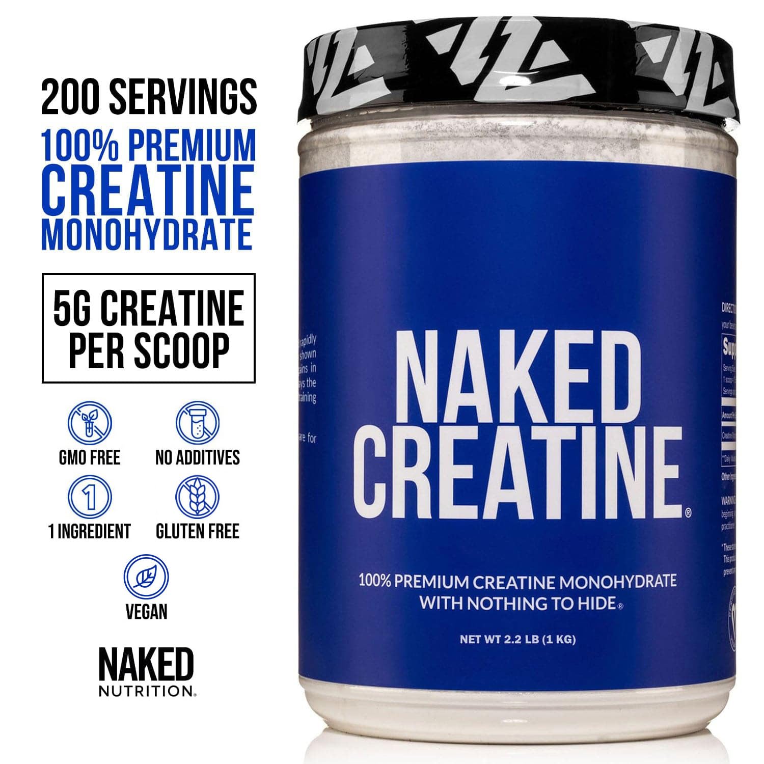 NAKED Creatine Monohydrate dissolves quickly in water for easy mixing