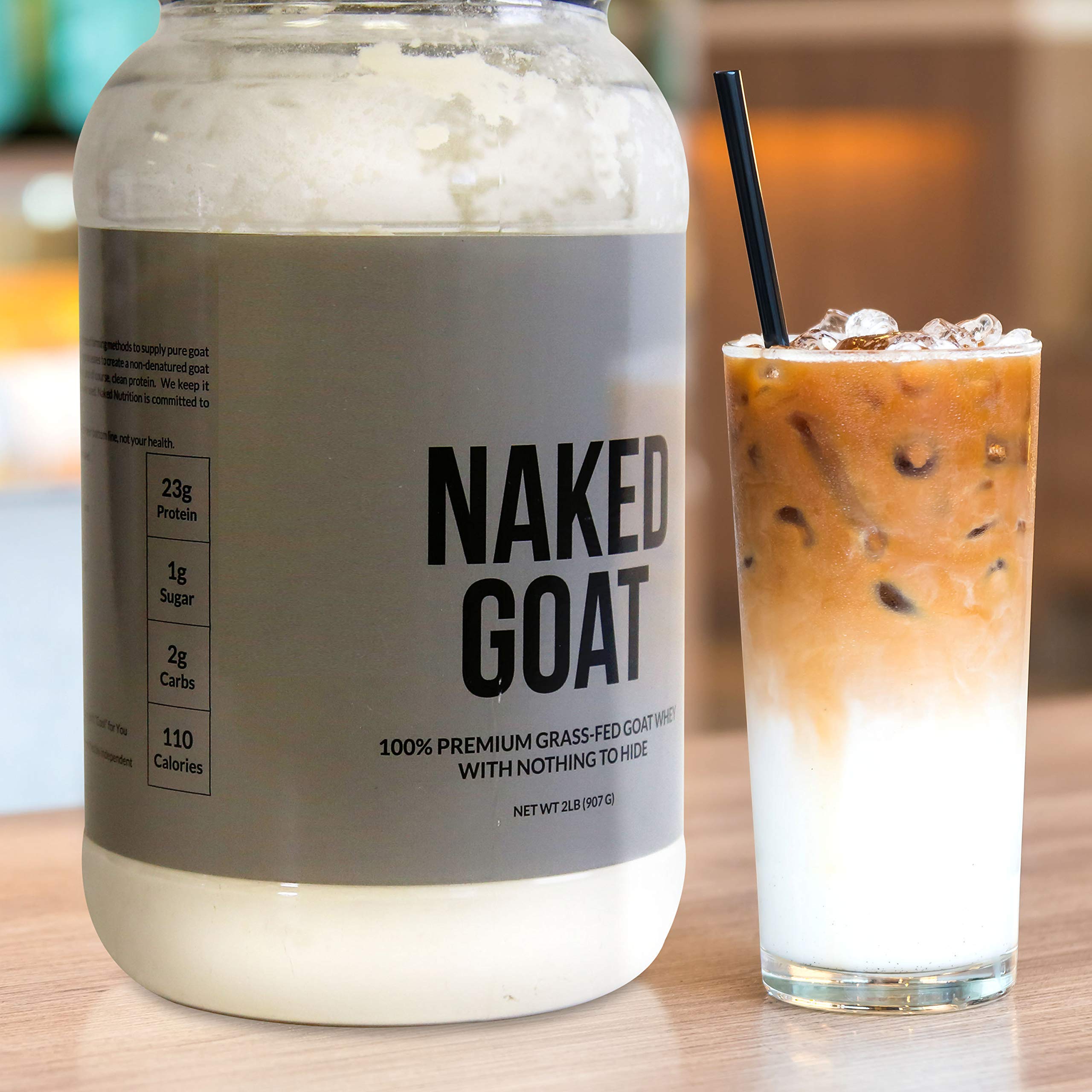 NAKED Goat whey used in smoothies for steady protein support