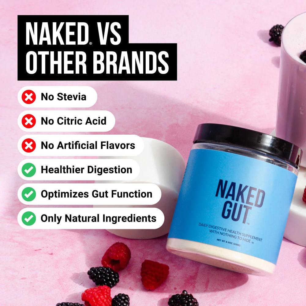 NAKED Gut scoop dispensing enables consistent daily servings for gut support.