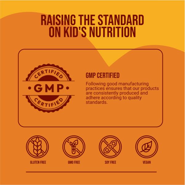 NAKED Kids Vitamin Gummies dosing guide showing 1-2 per day for ages 4+