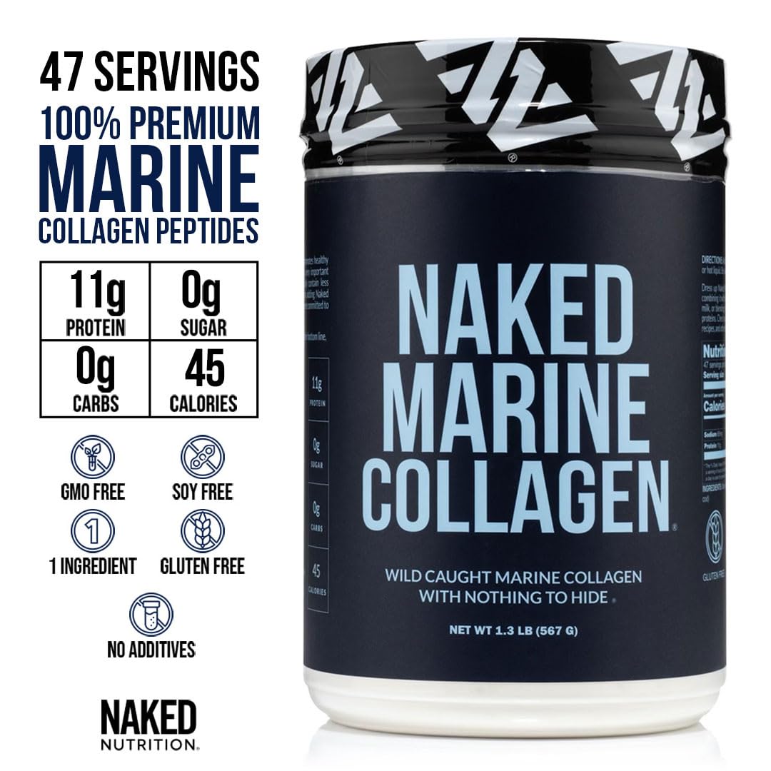 NAKED Marine Collagen powder stirred into coffee for easy daily use