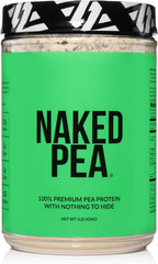 NAKED Pea protein isolate bottle, ideal for vegan daily protein support and easy mixing.