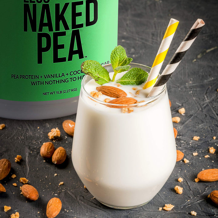 Yellow pea-based protein powder dissolves easily in beverages for daily nutrition