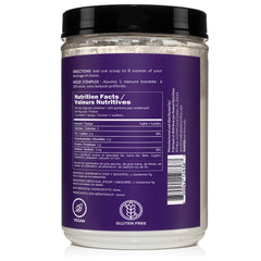 NAKED Pure L-Glutamine label highlighting vegan, non-GMO, and USA-made quality.