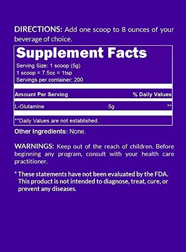 NAKED Pure L-Glutamine measuring scoop for easy daily use.