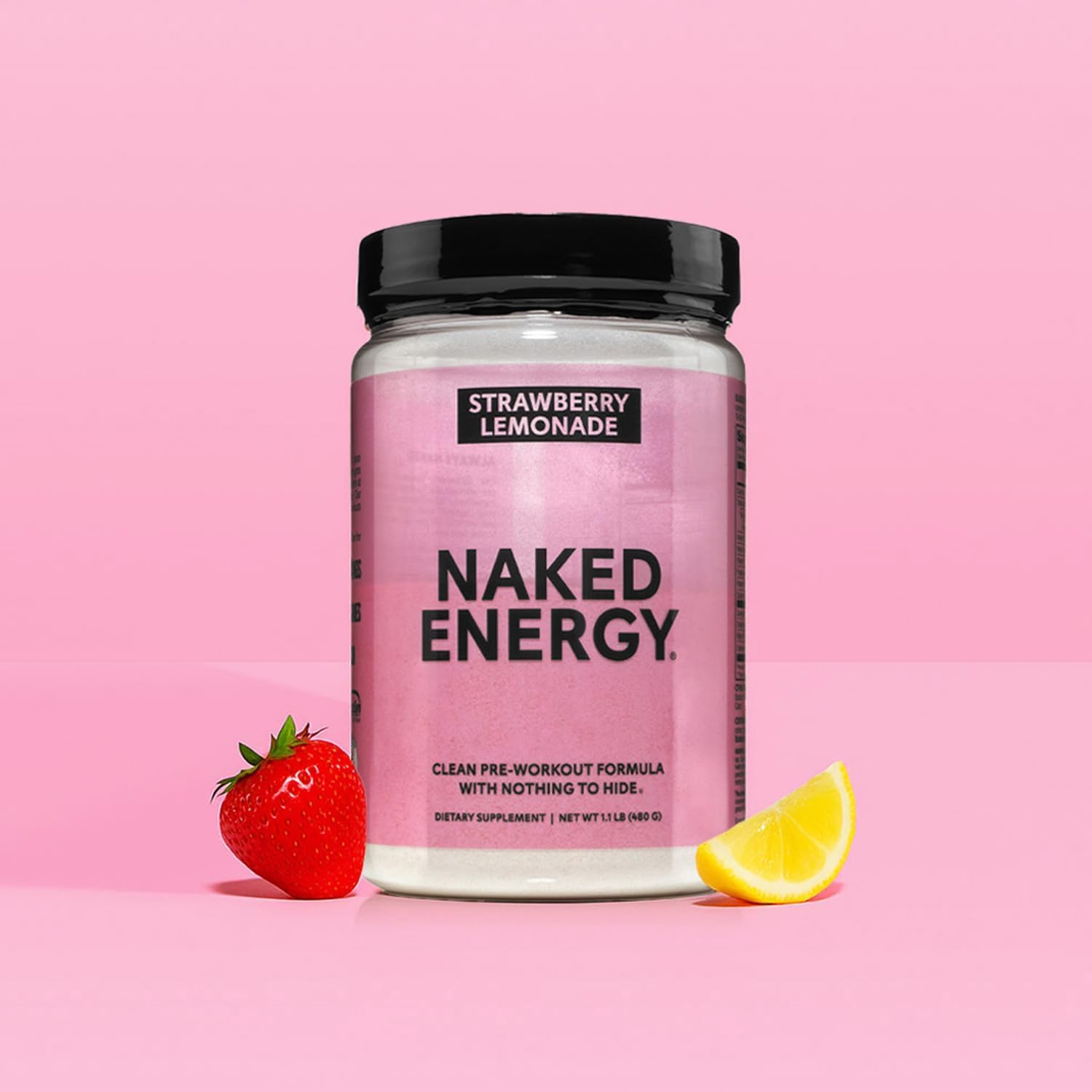 NAKED Strawberry Lemonade Energy packaging emphasizes sustainability and value