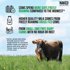 NAKED Vanilla Whey Powder label closeup highlighting three ingredients