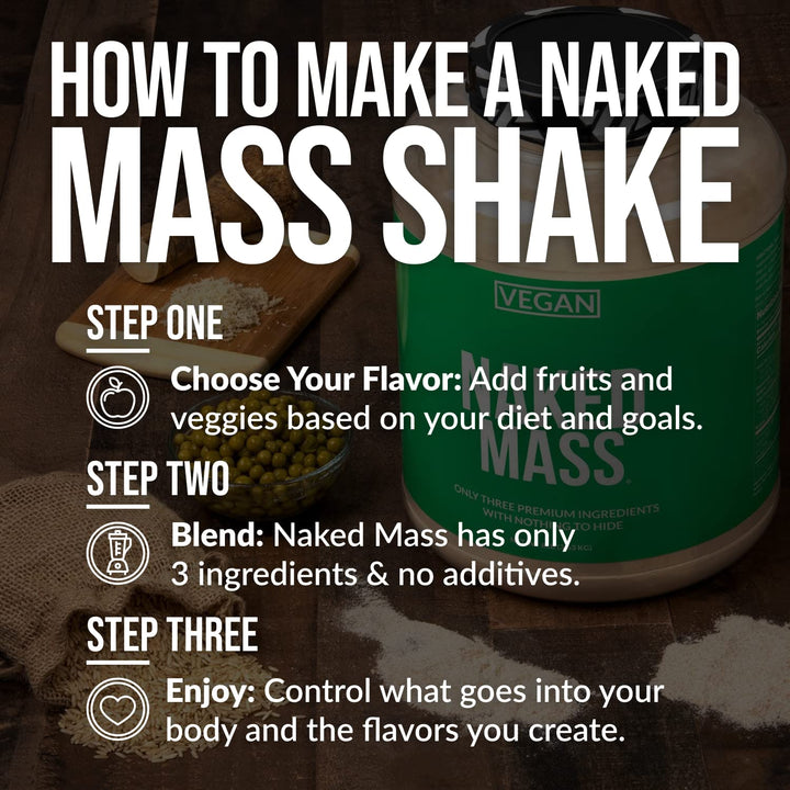 NAKED Vegan Mass kitchen scene, convenient fueling for workouts