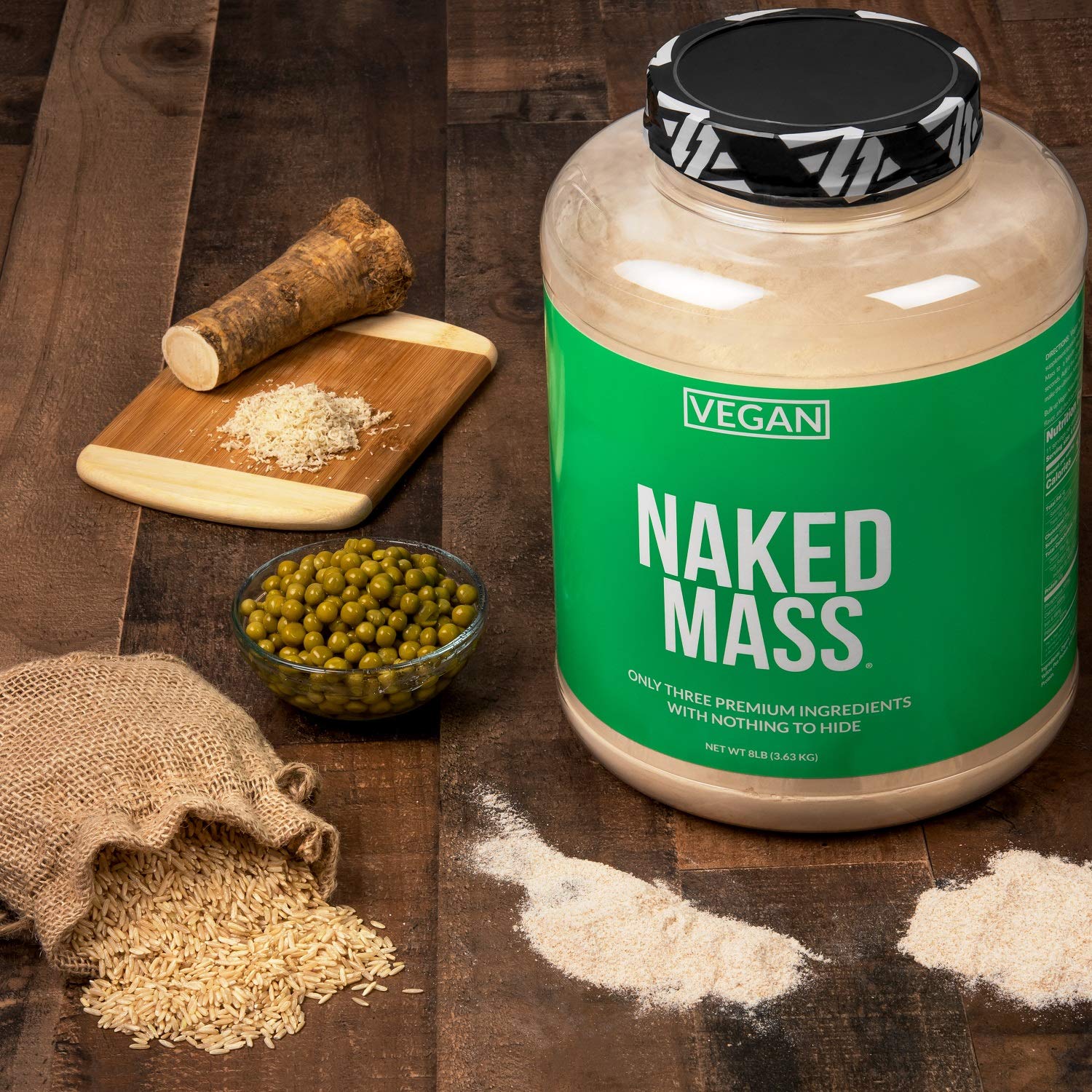 NAKED Vegan Mass vegan lifestyle setup, ideal dairy-free weight gain